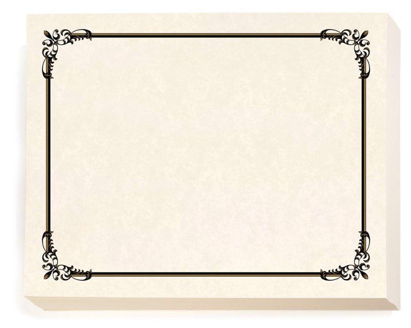 PaperDirect Black and Gold Vignette Certificates, 8 1/2 inch x 11 inch, 28lb Parchment Stock, 100 Count, Certificates and Awards Paper, for School, Work, Diplomas & Award Certificates - Image 1